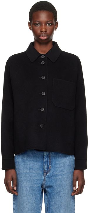 Weekend Max Mara Blouson court noir en laine