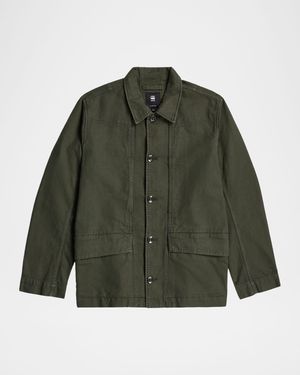 Men's Cotton Slim Fit Four-Pocket Overshirt