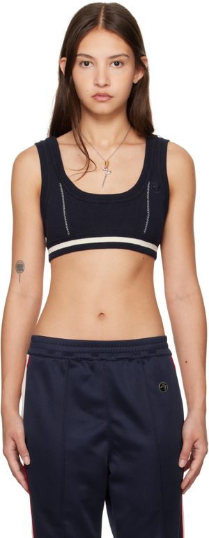 AMBUSH Navy Contrast Stitch Bra Top