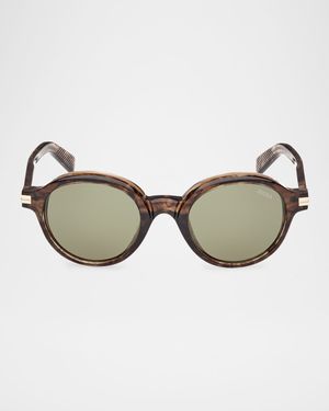 Men's Round Acetate Sunglasses