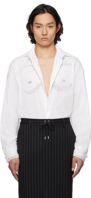 Jean Paul Gaultier White 'The Tattoo Poem' Shirt