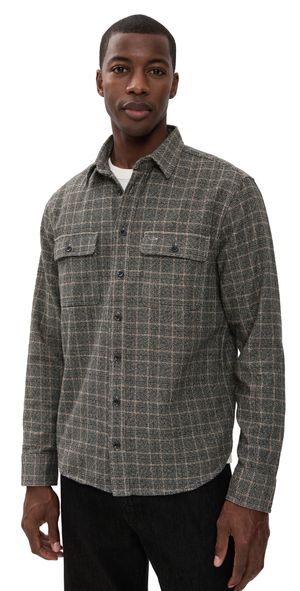 Taylor Stitch The Ledge Plaid Twill Shirt Coal 42