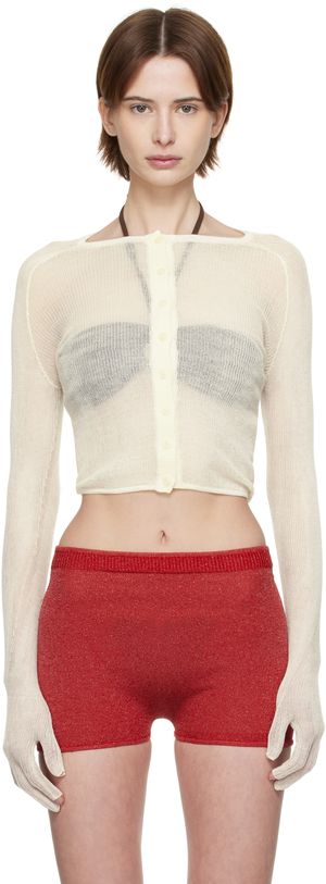 Isa Boulder SSENSE Exclusive Off-White Enter Cardigan