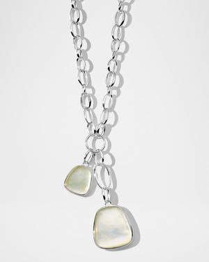 Rock Candy Sterling Silver Keystone Pendant Chain Necklace