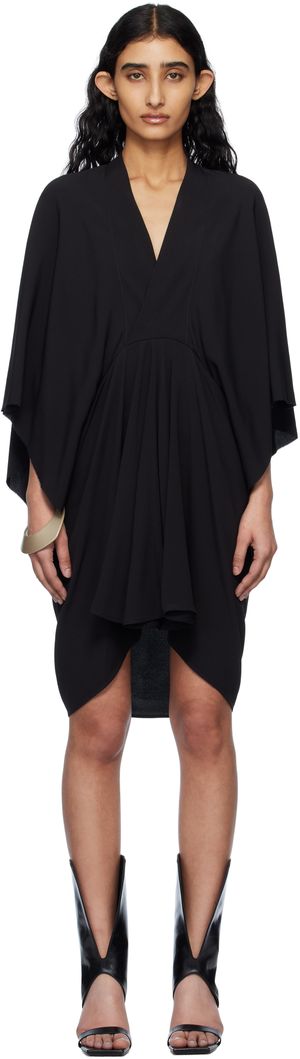 Rick Owens Black Hollywood Half Moon Minidress