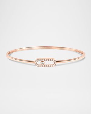 MOVE UNO 18K PINK GOLD FLEX DIAMOND PAVE BRACELET