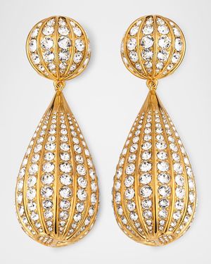 Famiglia Swarovski Crystal Drop Clip Earrings