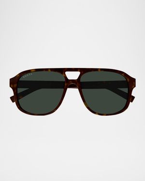 Men's GG1856SM Plastic Aviator Sunglasses
