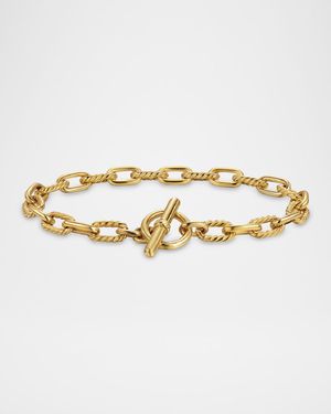 Madison Bracelet with Toggle in 18K Gold, 6mm