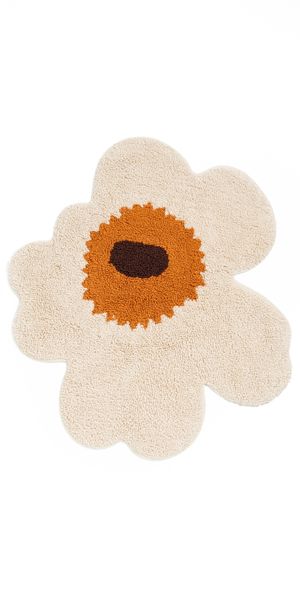 Marimekko Unikko Bath Mat Cream/Warm Orange One Size