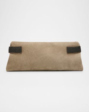 Essense Monili Suede Clutch Bag