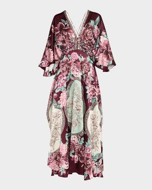 If These Tiles Could Talk Lace-Up Maxi Dress