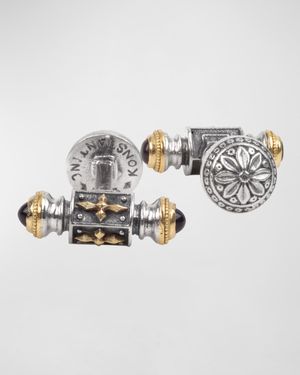 Men's Stavros Sterling Silver 18k Gold Cuff Links