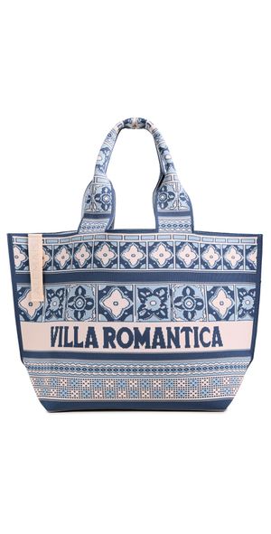 ALÉMAIS Villa Romantic Jacquard Maxi Tote Blue Blue One Size