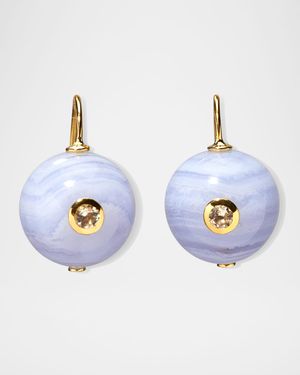 Comet Earrings in Blue Agate