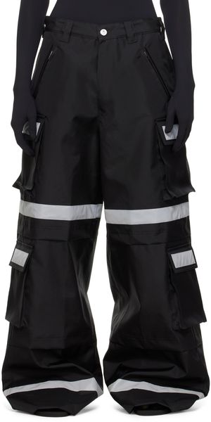 VETEMENTS Black Security Workwear Cargo Pants