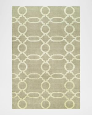 Ogee Chain Hand-Knotted Rug, 4' x 6'