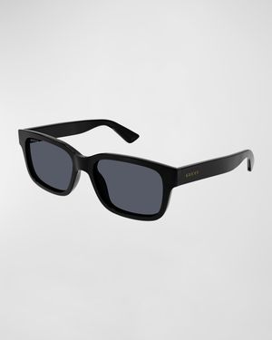 Men's Rectangle Plastic Sunglasses