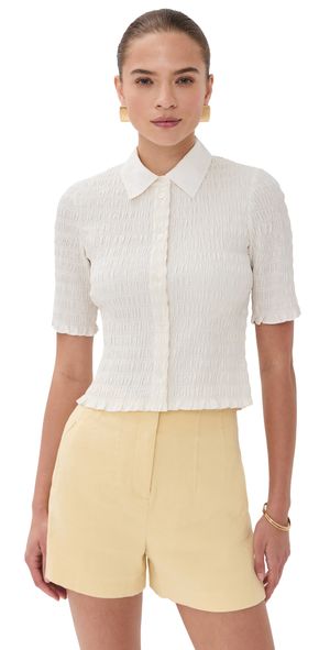 Veronica Beard Silvana Top Dove XL