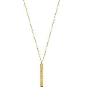 Nilai - Collier plaqué or mantra - Taille Unique - Doré