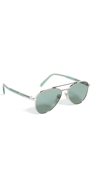 Prada PR A58S Aviator Sunglasses Silver One Size