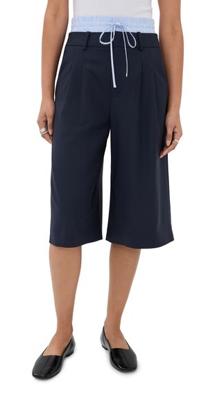 Monse Double Waistband Culotte Pants Dark Sapphire 8