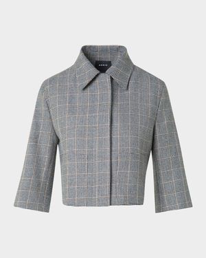 Winslow Short Prince Of Wales Check Cashmere Jacket