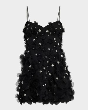 Ambessa Embellished Organza Mini Dress