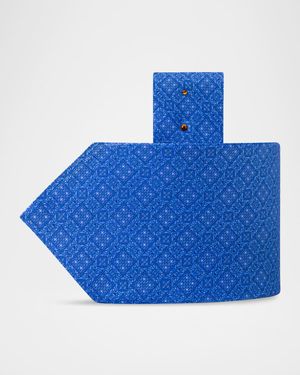 Men's Geometric Medallion Silk Tie