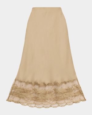 Blake Satin Lace Slip Skirt