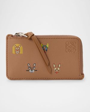 x Louis Wain Zip-Top Wallet in Leather