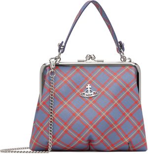 Vivienne Westwood Sac Granny bleu et orange à monture de bourse