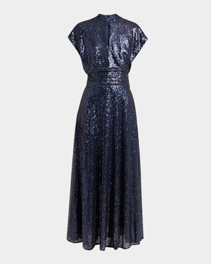 Sequined Silk-Blend Dress