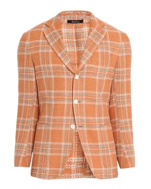 Men's Wool and Silk Large Plaid Sport Coat