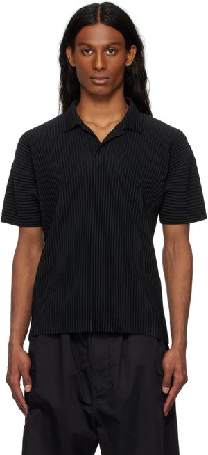 HOMME PLISSÉ ISSEY MIYAKE Black Basics Polo
