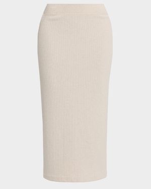 Rib-Knit Midi Skirt
