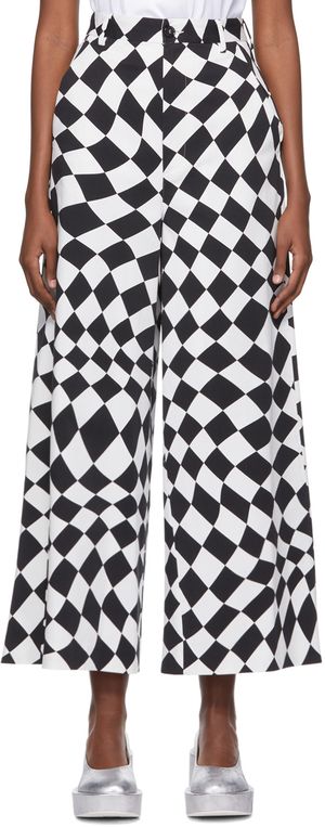 MM6 Maison Margiela Black & White Cotton Trousers