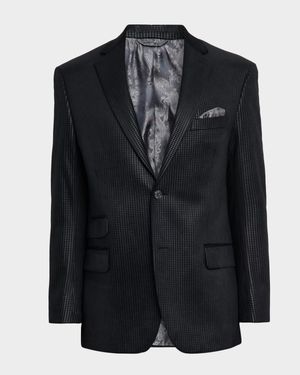 Men's Colden Velvet Houndstooth Blazer