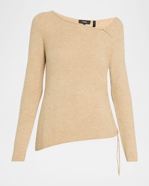 Cashmere-Blend Asymmetric Sweater