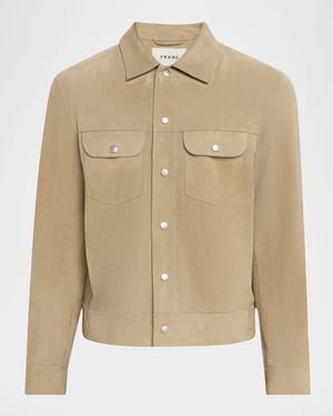 Men's Suede Trucker Jacket