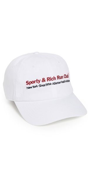 Sporty & Rich Run Club Hat White One Size