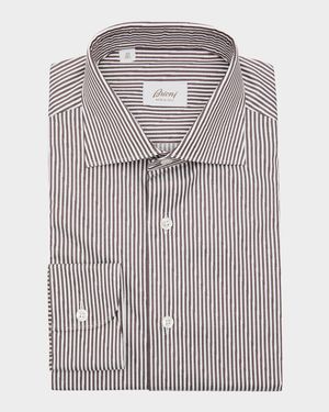 Men's Cotton Bengal Stripe Dress Shirt