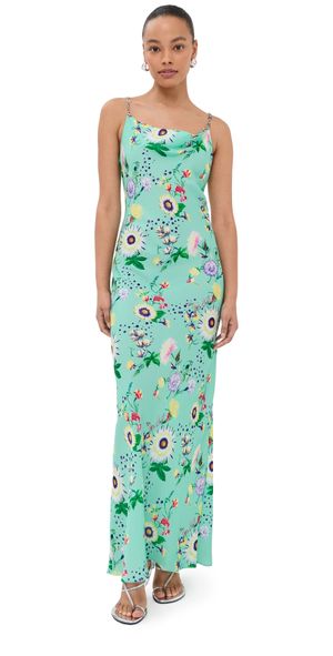 rabanne Chain Embellished Dress Green/Purple/Orange 38