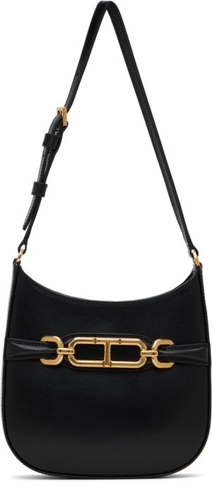 TOM FORD Black Palmellato-Effect Leather Mini Bag