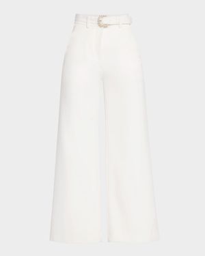 Alexia Belted Wide-Leg Pants