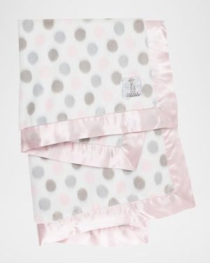 Luxe Dot Printed Plush Baby Blanket