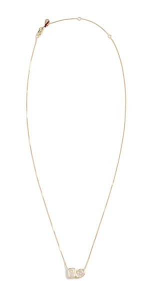 SHASHI Bezel Pear Cushion Necklace Gold One Size