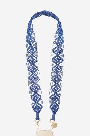La Coque Francaise - Chaîne de téléphone en macramé - Taille Unique - Bleu