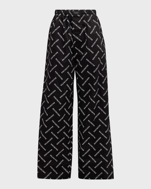 Men's Allover Diagonal Logo Pajama Pants