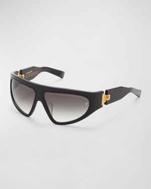 B-Escape Acetate & Titanium Wrap Sunglasses